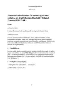 FörhandlingsprotokollPension till efterlevande för arbetstagare som omfattas av Avgiftsbestämd KollektivAvtalad Pension (AKAP-KL)