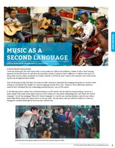 OUR METHOD  MUSIC AS A SECOND LANGUAGE LITTLE KIDS ROCK PEDAGOGY by David Wish A NOTE FROM THE AUTHOR:
