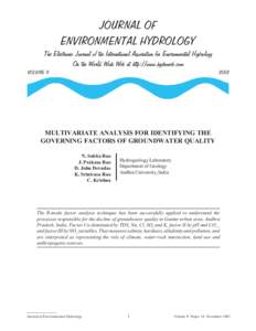 Water / Statistics / Optical materials / Educational psychology / Factor analysis / Psychometrics / Quantitative marketing research / Groundwater pollution