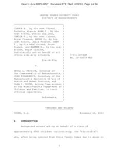Case 1:10-cv[removed]WGY Document 373 Filed[removed]Page 1 of 84  UNITED STATES DISTRICT COURT DISTRICT OF MASSACHUSETTS  )