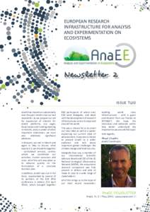 EUROPEAN RESEARCH INFRASTRUCTURE FOR ANALYSIS AND EXPERIMENTATION ON ECOSYSTEMS  Newsletter 2