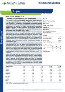 Event Update  Institutional Equities Lupin 21 November 2012