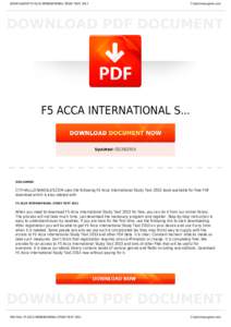 BOOKS ABOUT F5 ACCA INTERNATIONAL STUDY TEXTCityhalllosangeles.com F5 ACCA INTERNATIONAL S...