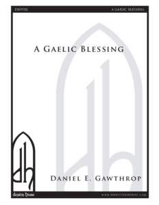 DH9702  A GAELIC BLESSING A Gaelic Blessing