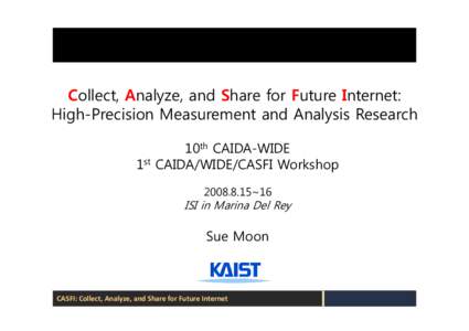 초정밀 측정 및 분석 기술 연구 CASFI (Collect, Analyze, and Share for Future Internet): High-Precision Measurement and Analysis Research