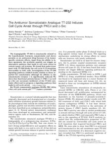 Biochemical and Biophysical Research Communications 285, 483– doi:bbrc, available online at http://www.idealibrary.com on The Antitumor Somatostatin Analogue TT-232 Induces Cell Cycle Arres