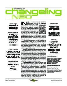 ChaNgeliNg oNeo the Story of unicase design
