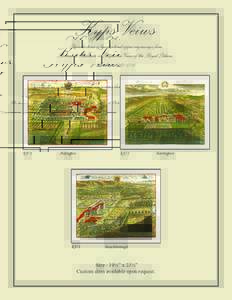 Kyps Veiws  R Reproductions of hand-colored copper engravings from Britannia Illustrata or Perspective Views of the Royal Palaces,