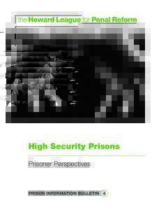 High Security Prisons Prisoner Perspectives Prison Information Bulletin 4 HL PIB4 high security prison .in1 1