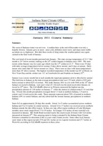 Microsoft Word - January 2011 Climate Summary.doc