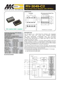 RV-3049-C2 Real Time Clock Module with SPI-Bus M I C R O C R Y S TA L S W I T Z E R L A N D  DIMENSIONS