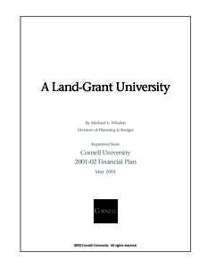 A Land-Grant University By Michael L. Whalen Division of Planning & Budget Reprinted from