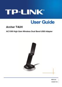 Archer T4UH AC1300 High Gain Wireless Dual Band USB Adapter REV3