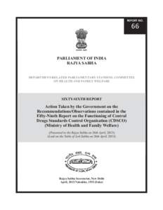 REPORT NO.  66 PARLIAMENT OF INDIA RAJYA SABHA