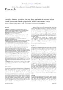 Downloaded from bmj.com on 18 MayCite this article as: BMJ, doi:bmj (published 9 DecemberResearch