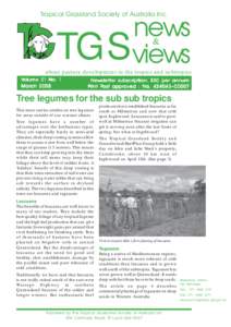 TGS  news views  Tropical Grassland Society of Australia Inc.