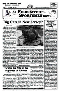 Page 1  News For The Garden State Outdoors Enthusiast Vol. 47, No. 8 August 2014