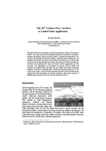 The 20th Century Press Archives as Linked Data Application