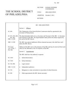 NoSECTION: THE SCHOOL DISTRICT OF PHILADELPHIA