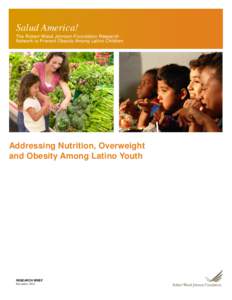 Salud America! The Robert Wood Johnson Foundation Research Network to Prevent Obesity Among Latino Children Addressing Nutrition, Overweight and Obesity Among Latino Youth