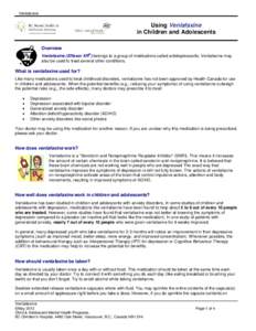 Microsoft Word - Venlafaxine medication information - May 2013.doc