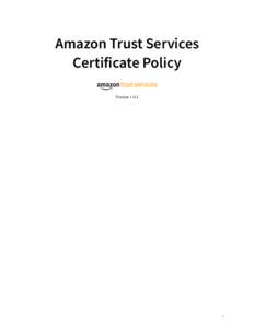 Amazon Trust Services Certificate Policy Version