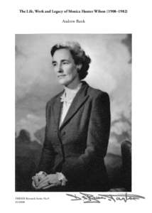 The Life, Work and Legacy of Monica Hunter Wilson (1908–Andrew Bank FHISER Research Series No