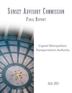 S unset A dvisory C ommission Final Report Capital Metropolitan Transportation Authority