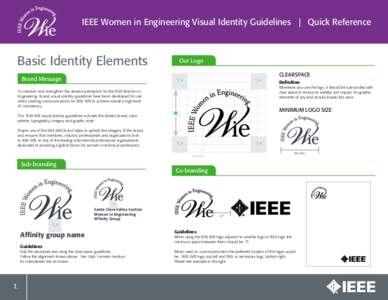 IEEE Women in Engineering Visual Identity Guidelines | Quick Reference  Basic Identity Elements Our OurBrand