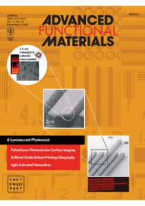 Cover Picture: An Epoxy Photoresist Modified by Luminescent Nanocrystals for the Fabrication of 3D High-Aspect-Ratio Microstructures (Adv. Funct. Mater)