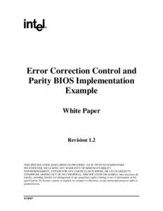 Error Correction Control and Parity BIOS Implementation Example