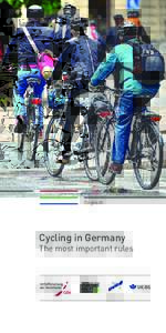 Englisch  Cycling in Germany The most important rules