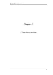 Chapter 2 Literature review  Chapter 2 Literature review  15