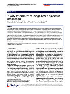 El-Abed et al. EURASIP Journal on Image and Video Processing:3 DOIs13640RESEARCH  Open Access