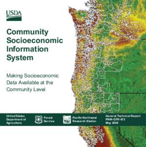 Community Socioeconomic Information System Making Socioeconomic Data Available at the
