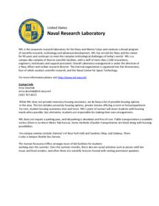 United States Naval Research Laboratory Site Information