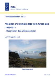 Physical geography / Greenland / CLIMAT / SYNOP / Meteorology / Earth / Danish Meteorological Institute / Europe