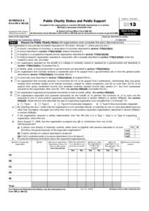 2013 Form 990 or 990-EZ (Schedule A)