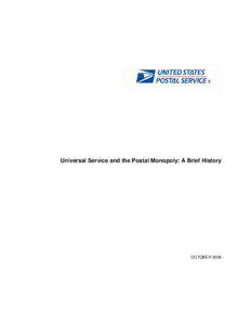 Microsoft Word - Univeral Service and Postal History.doc
