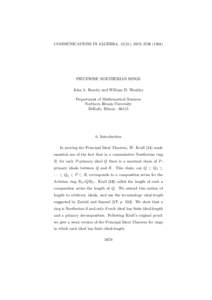 COMMUNICATIONS IN ALGEBRA, 12(21), 2679–[removed]PIECEWISE NOETHERIAN RINGS John A. Beachy and William D. Weakley Department of Mathematical Sciences Northern Illinois University