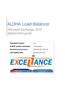 ALOHA Load-Balancer Microsoft Exchange 2010 deployment guide Document version:  v1.4