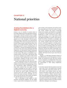 CHAPTER 5  National priorities Analog foundations for a digital economy Estonia is one of a handful of countries closest to