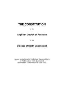 THE CONSTITUTION of the Anglican Church of Australia In the