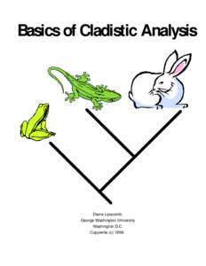 Basics of Cladistic Analysis  Diana Lipscomb George Washington University Washington D.C. Copywrite (c) 1998