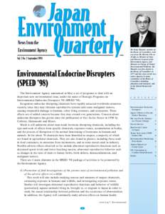 News from the Environment Agency Vol. 3 No. 3 September 1998 Environmental Endocrine Disrupters (SPEED ’98)