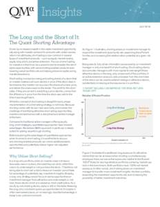 Insights JULY 2016 The Long and the Short of It: The Quant Shorting Advantage