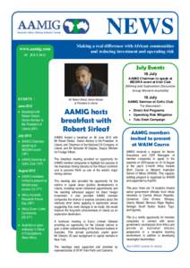 AAMIG Newsletter - July 2012