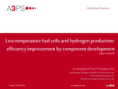 Low temperature fuel cells and hydrogen production: efficiency improvement by component development Viktor HACKER  Eco-Mobility 20th and 21st October 2014