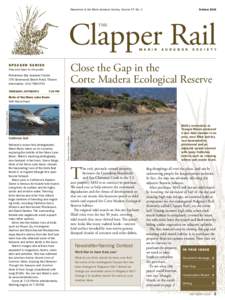 OctoberNewsletter of the Marin Audubon Society. Volume 57, No. 2 Clapper Rail THE