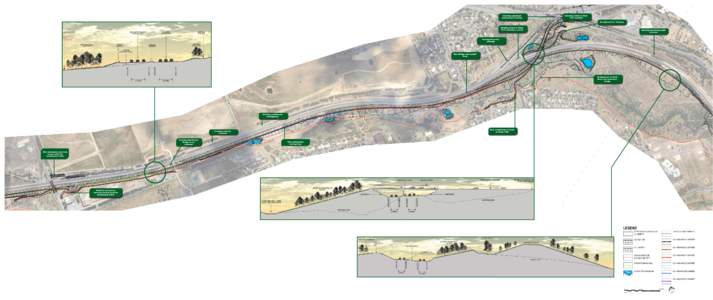 Existing signalised intersection modified Existing Coast to Vines Trail modified Realignment of Veloway